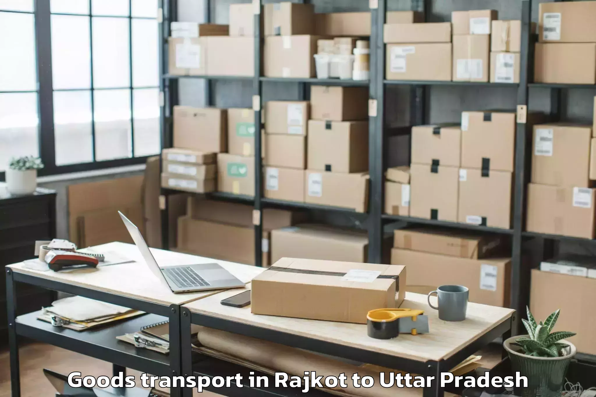 Top Rajkot to Safipur Goods Transport Available